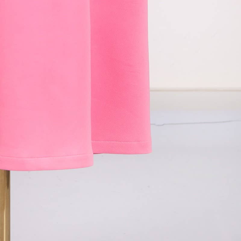 DR0206Y Chic Collar Sleeveless Dress with 3D Flowers