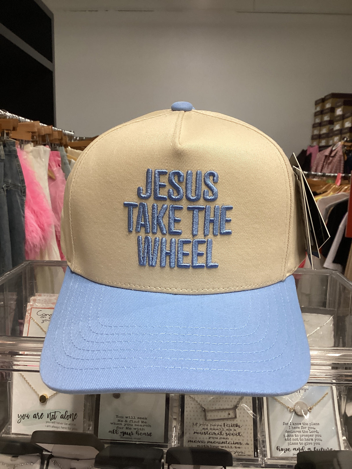 TCM0161SBL Jesus Take the Wheel Trucker Hat