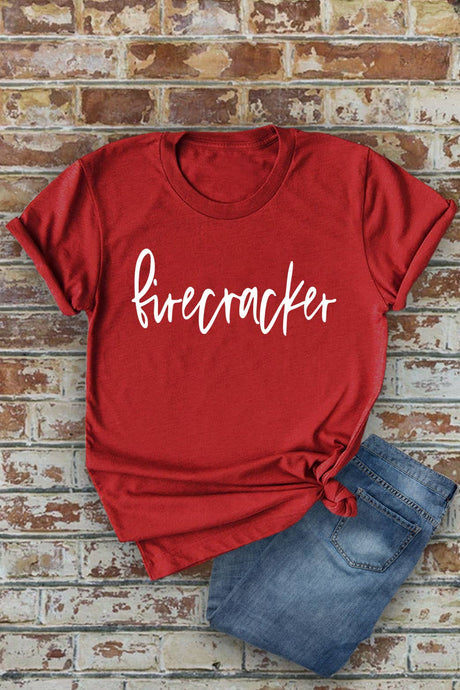 Firecracker, 4th of July, Unisex Round Neck T-Shirt