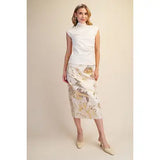 T9538 Mock Neck Cap Top