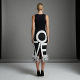 LOVE pencil skirt w/ feather hemline