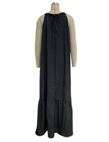 Solid halter sleeveless maxi dress