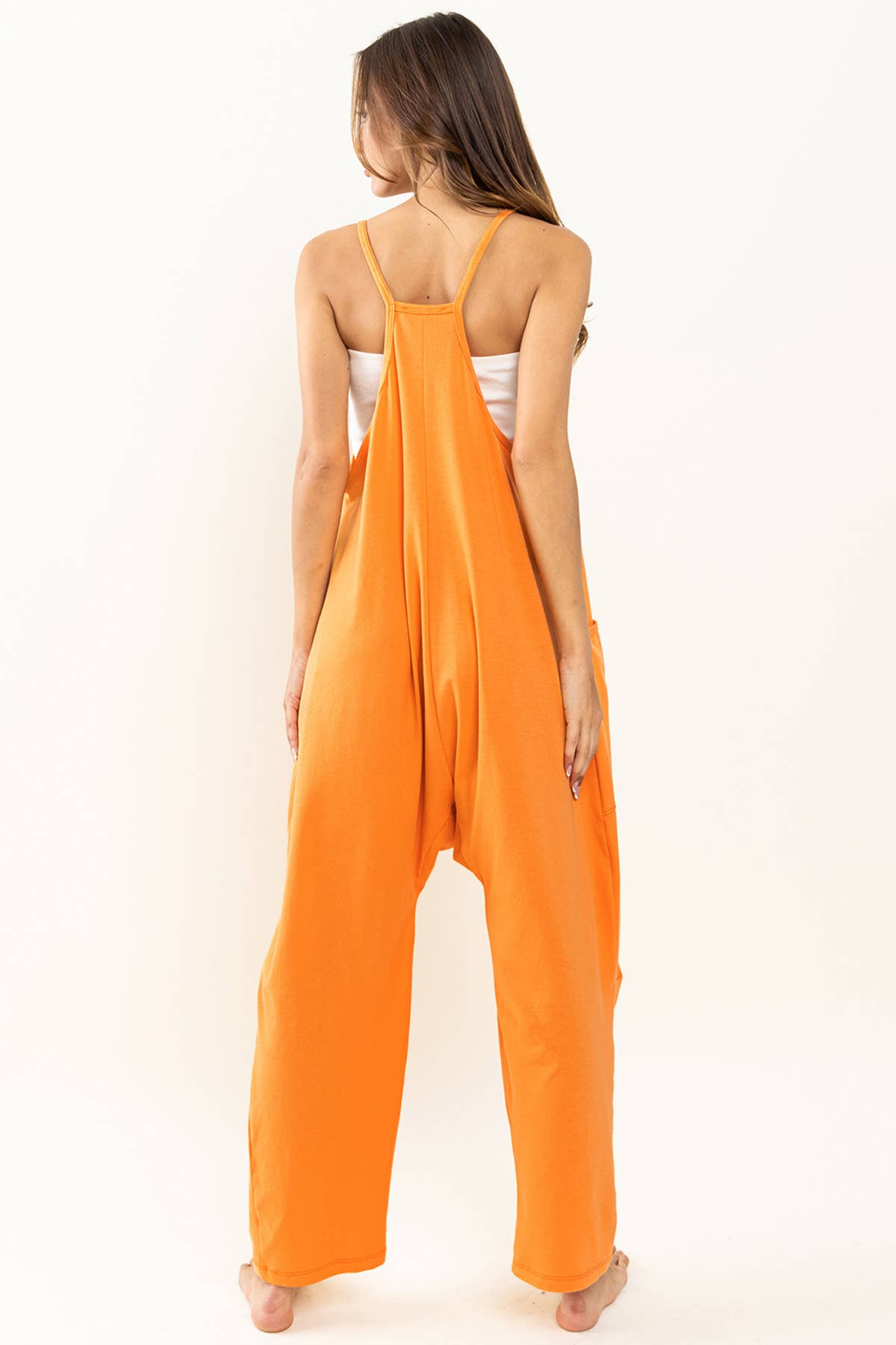 Cotton Harem Jumpsuit with Pockets / BL60000