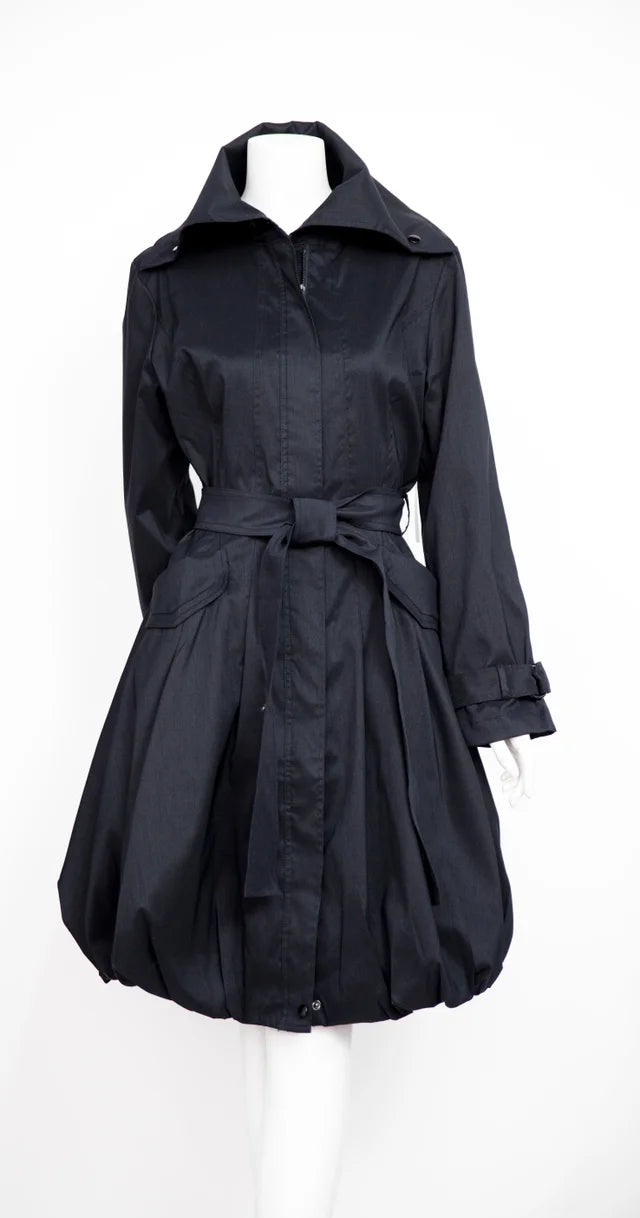 11664 Black Bubble Coat Dress