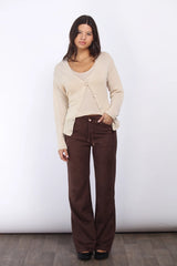 66145 Suede Shell Straight Leg