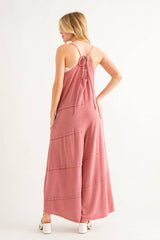 Solid Jumpsuit With Pockets / BJ6854