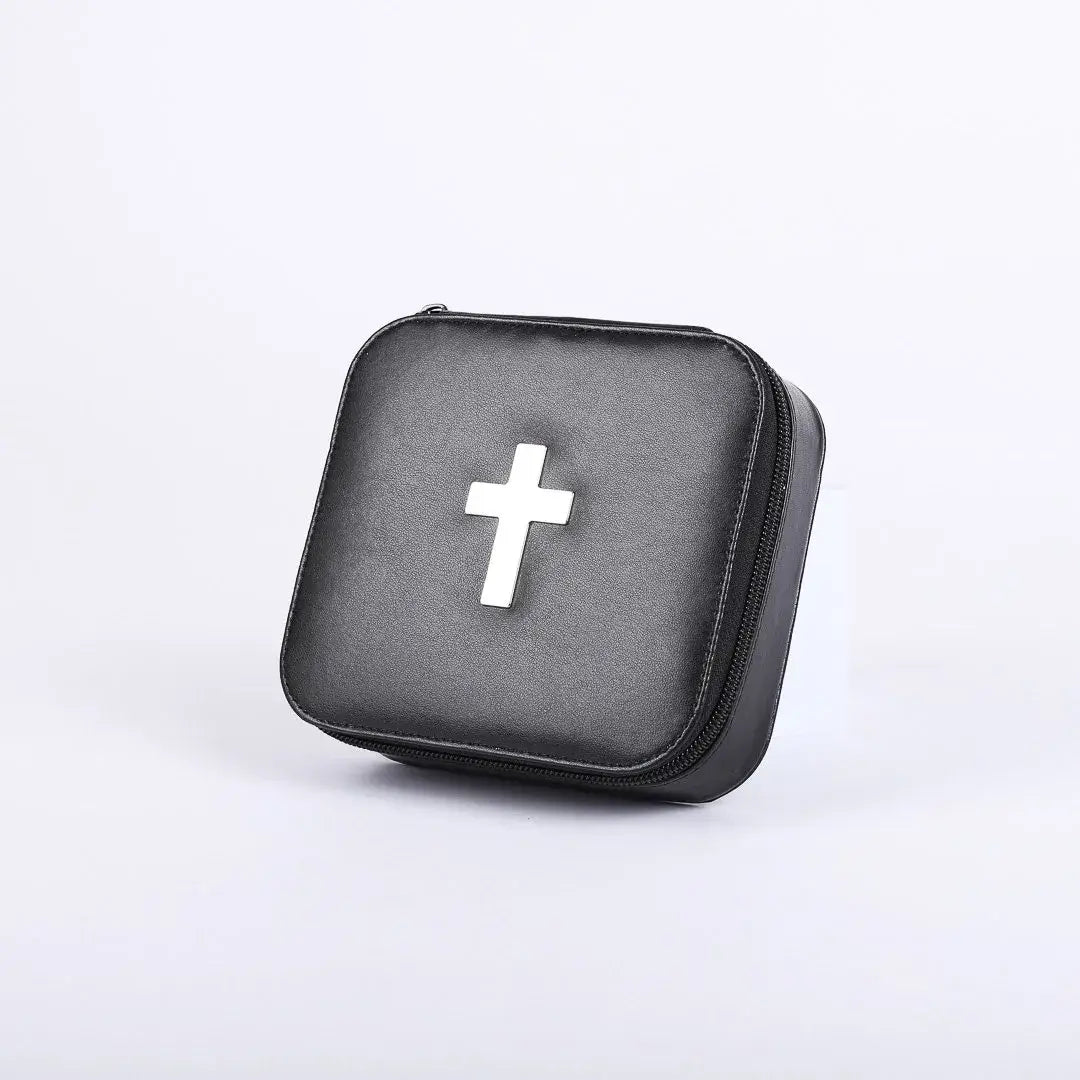 Portable Communion Set with Imitation Leather Case