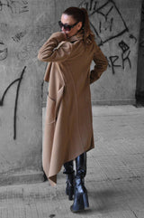 Beige Winter Cashmere Women Coat Victoria