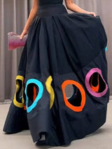 Hollow Pleated Sleeveless Round-Neck Maxi Dress