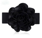 BELT-1 Elegant White Floral Dress Belt - Fashion Accessory