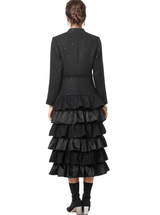 CT110L Handmade Beaded Tassel Ruffled Cake Windbreaker