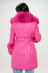 L414L1: Emberlong Vegan Leather Coat