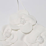 DR575Y Elegant 3D Floral Tube Top Short Summer Dress