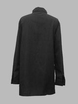 Long Sleeves Loose Solid Color High-Neck Blouses&Shirts Tops