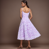 DR508 3D Rose Lace Pink Off-shoulder Holiday Suspender Dress