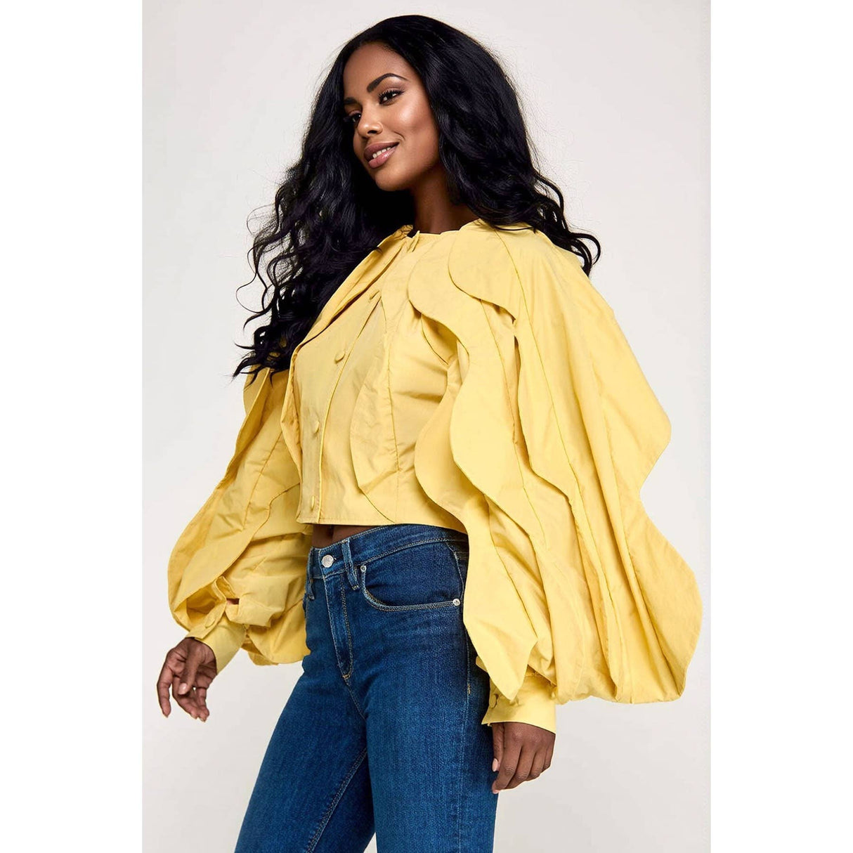DRAMATIC JACKET TOP
