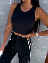 Plain short tank top - 59196
