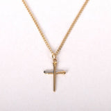 Necklace Cross Nail Gold Over Sterling Silver 18"