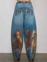 Howdy Horse Digital Print Vol 2 Baggy Jeans