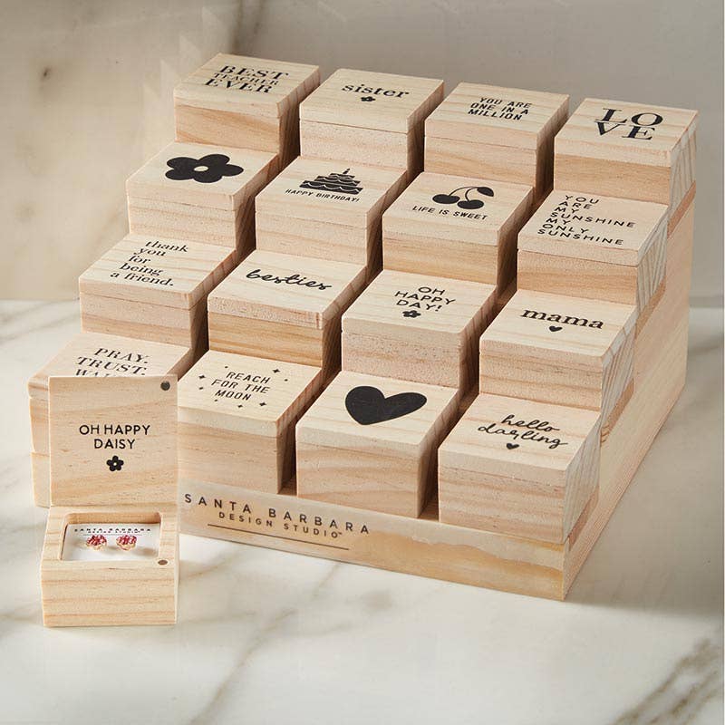 Treasure Box Earrings - Pray. Trust. Wait.