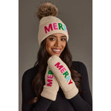 M-445 Beige Merry Knit Mittens