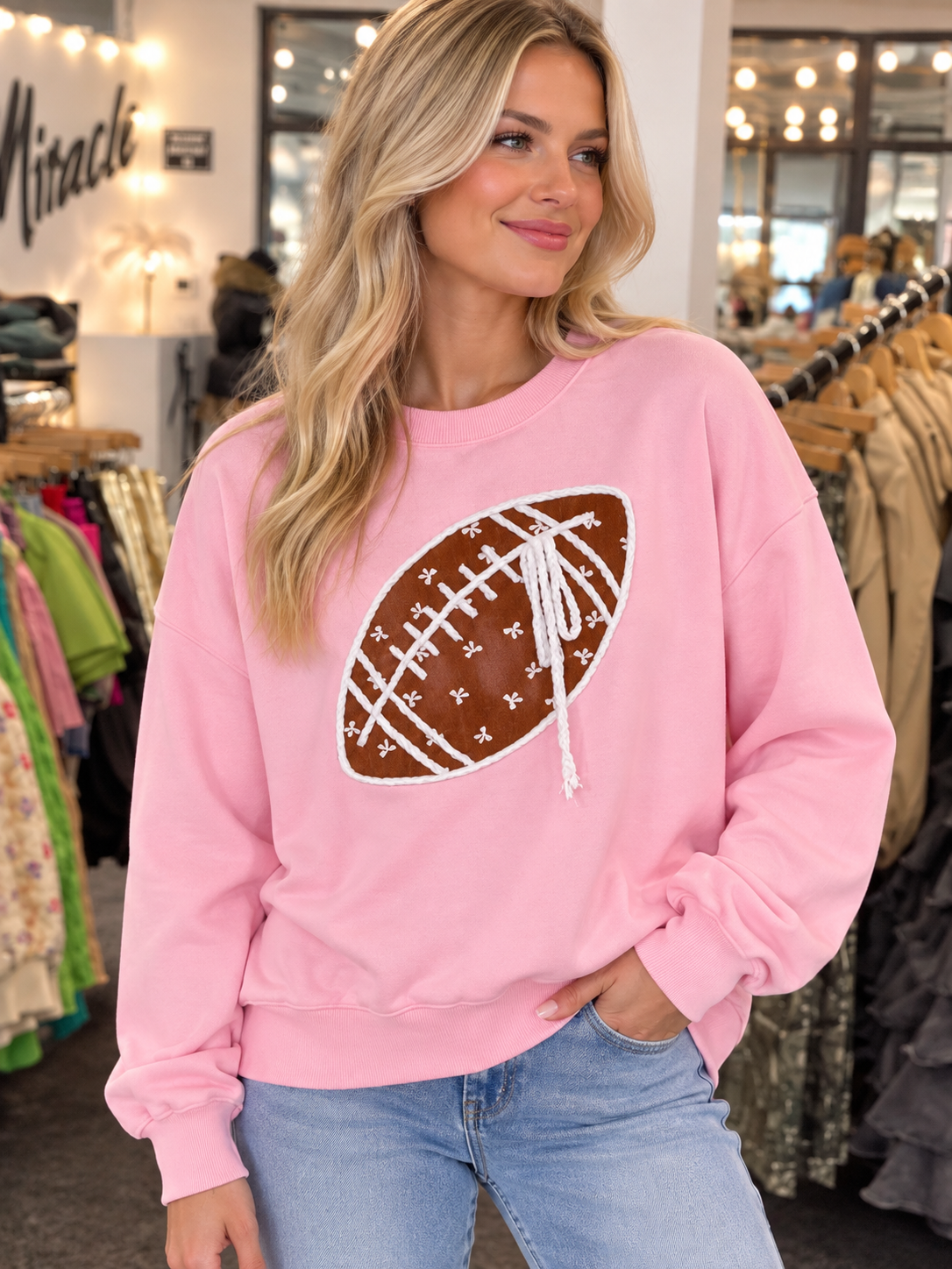 IKT38770-72 Twill Football Sweatshirt