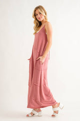 Solid Jumpsuit With Pockets / BJ6854