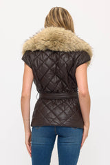 CLALP0157: Sovereign Faux Leather Quilted Vest