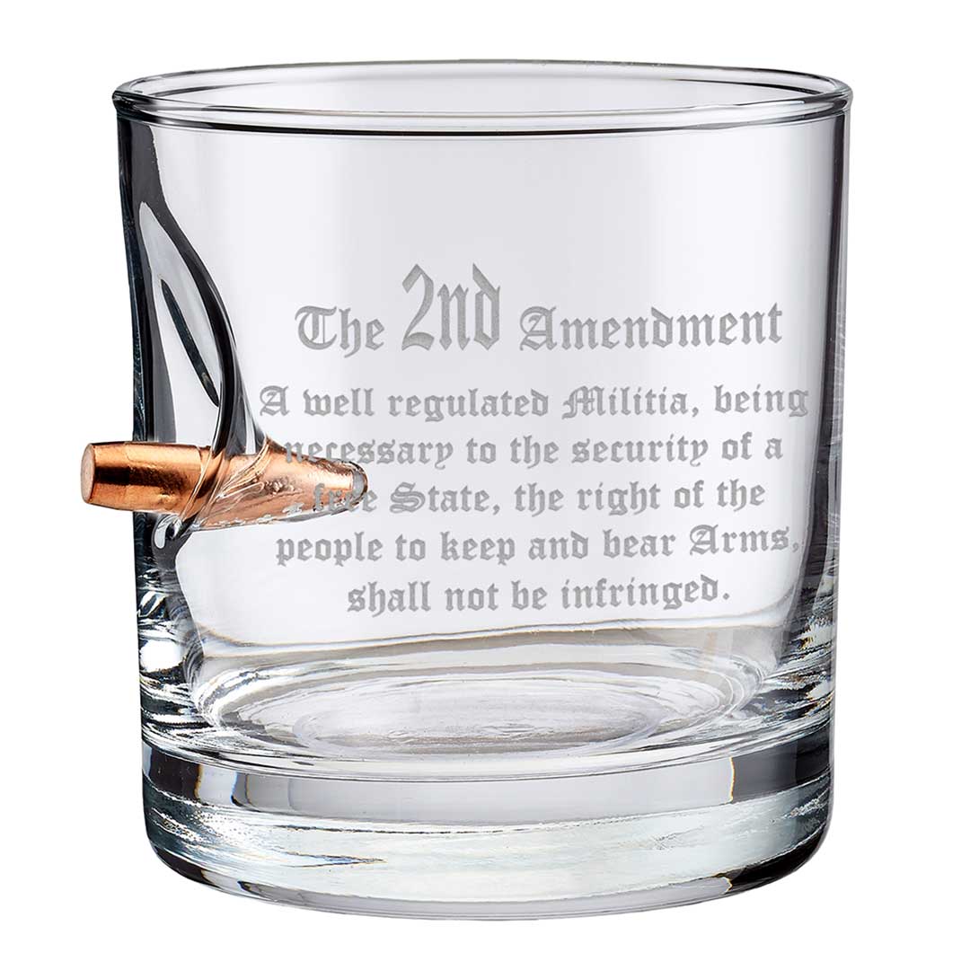 Ben Shot 2nd Amendment Rock Glass