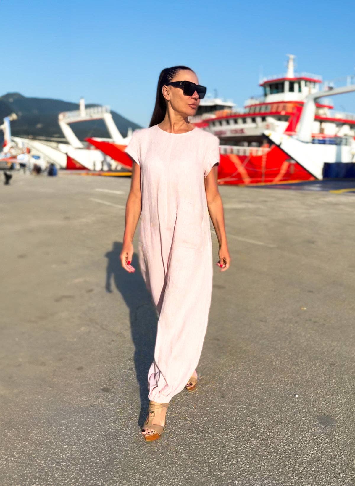 Sleeveless Linen Jumpsuit Lilian