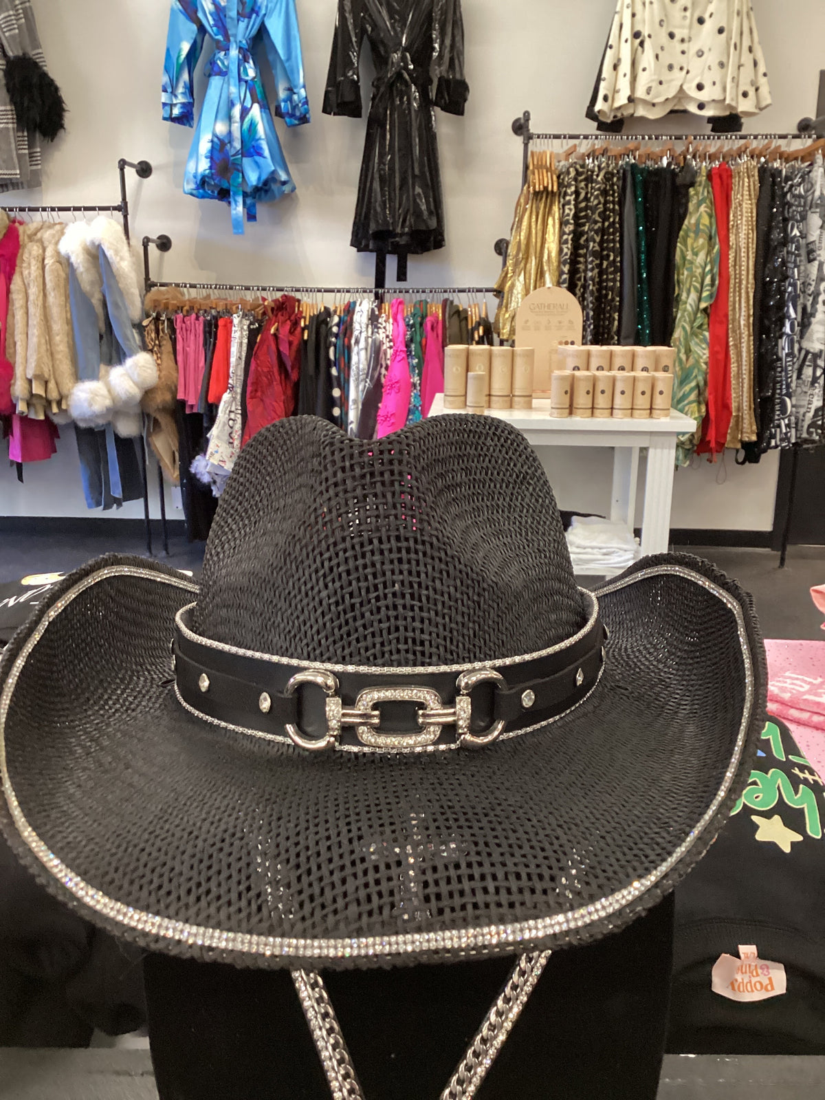 3. Black and Silver Cowboy Hat