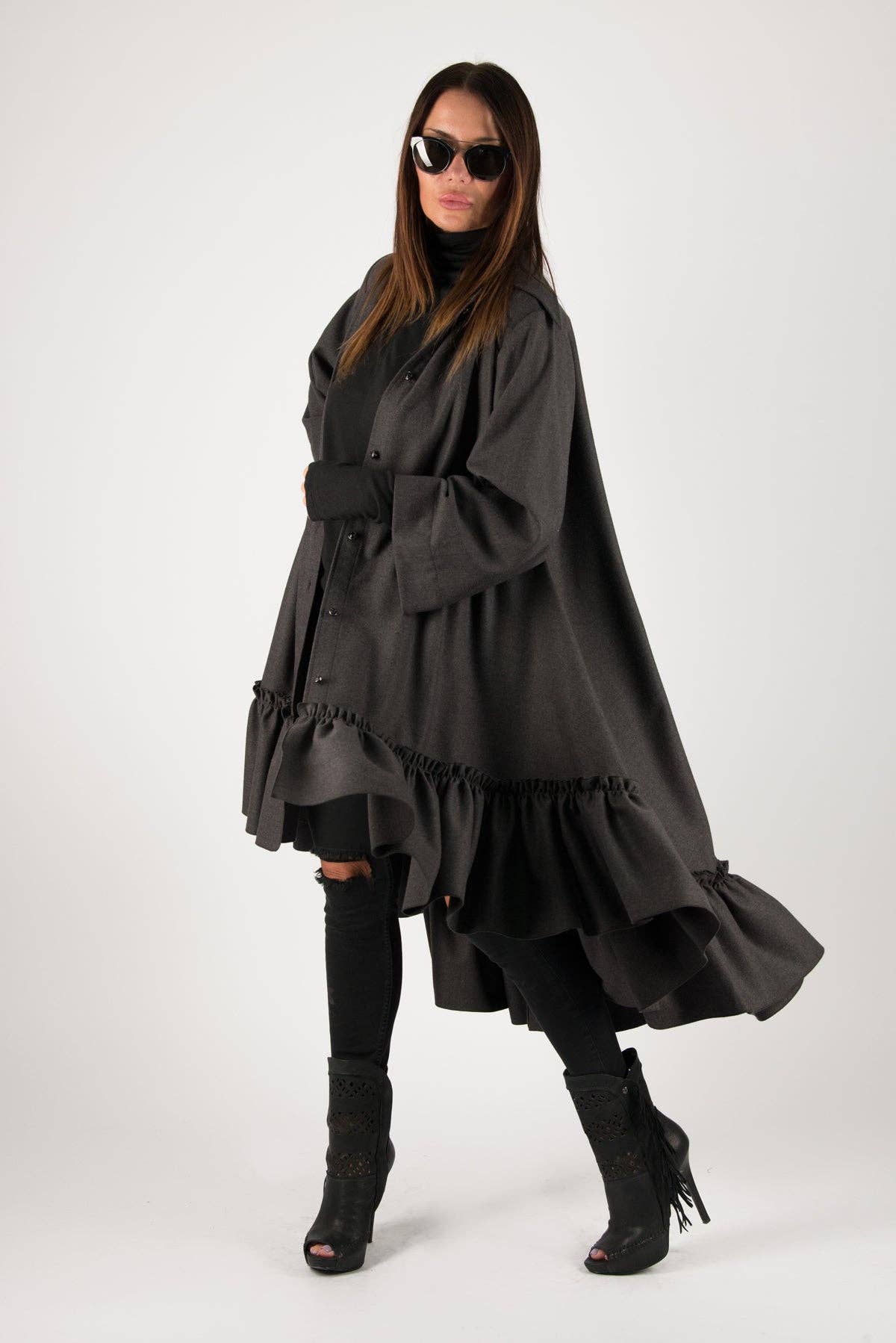 Winter Cashmere Shirt Dress TATIANA