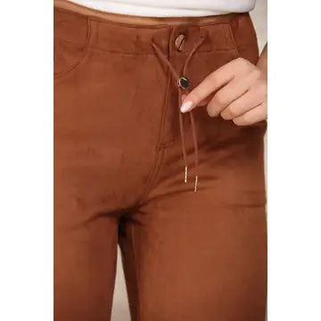 66145 Suede Shell Straight Leg