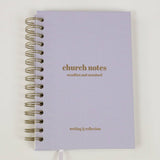 Church Notes Journal- White Spiral Linen- Christian Notebook