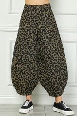 P8109 - Leopard Print Balloon Pants