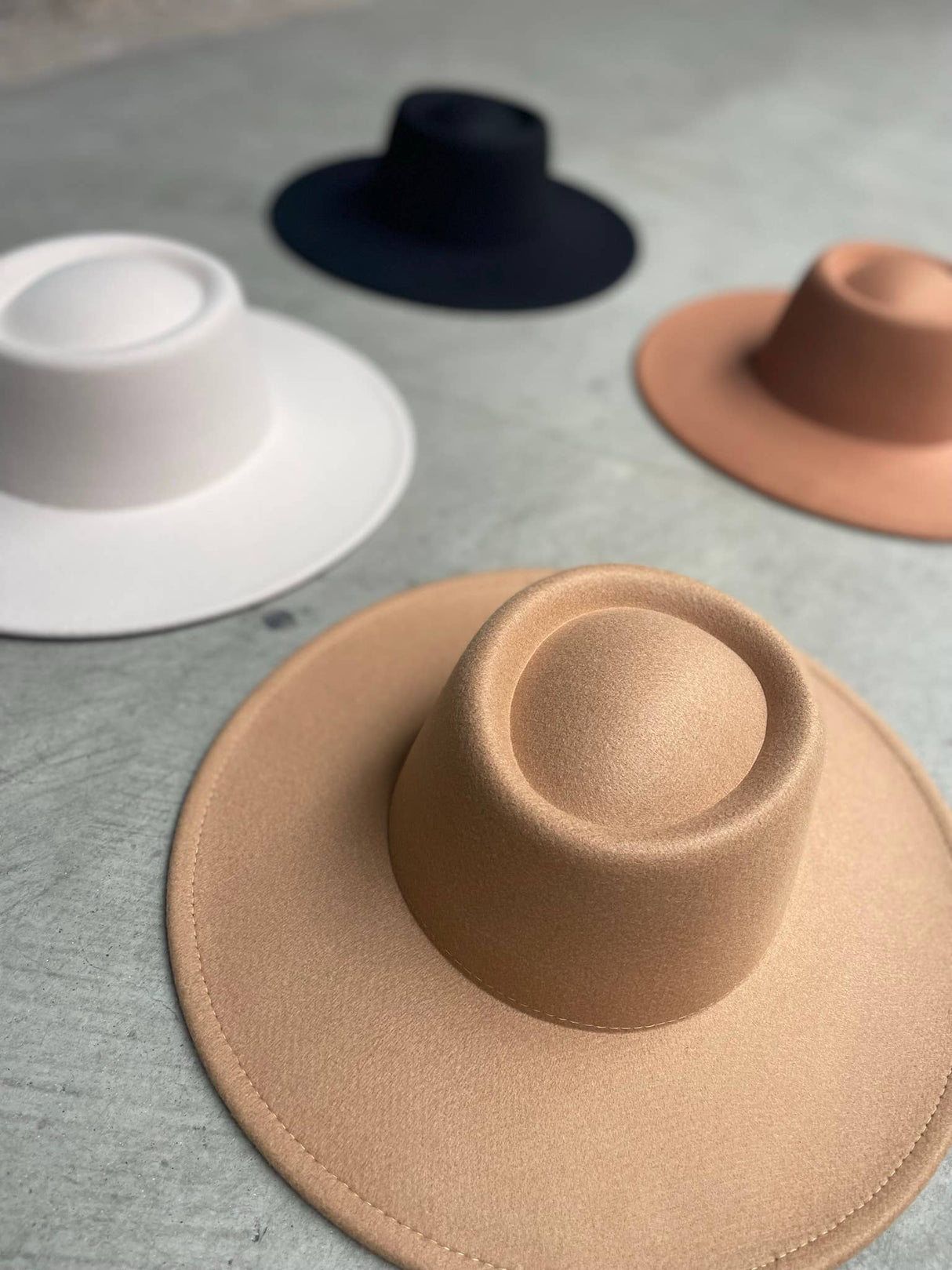 All Colors Restock! Vegan Felt wide Brim Bolero hat