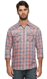 SP23WS1390 Flag and Anthem Flannel Button Down
