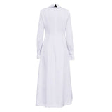 New style preppy necktie dress with lapel slit