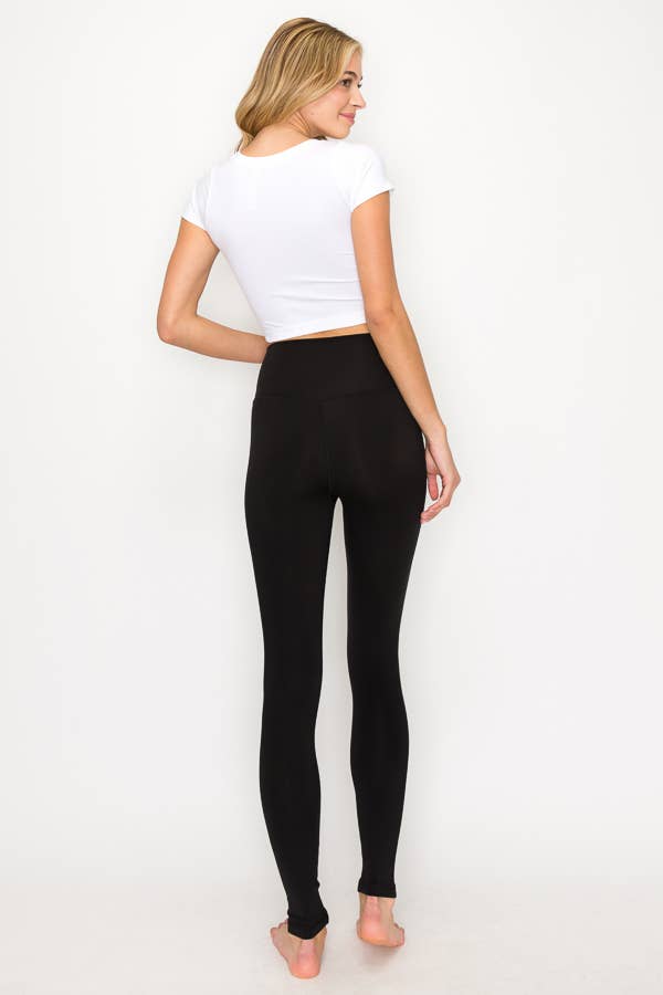 SOLID COLOR HIGH WAIST LEGGINGS