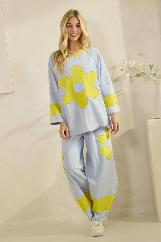 SP8406 - Flower Denim Pants