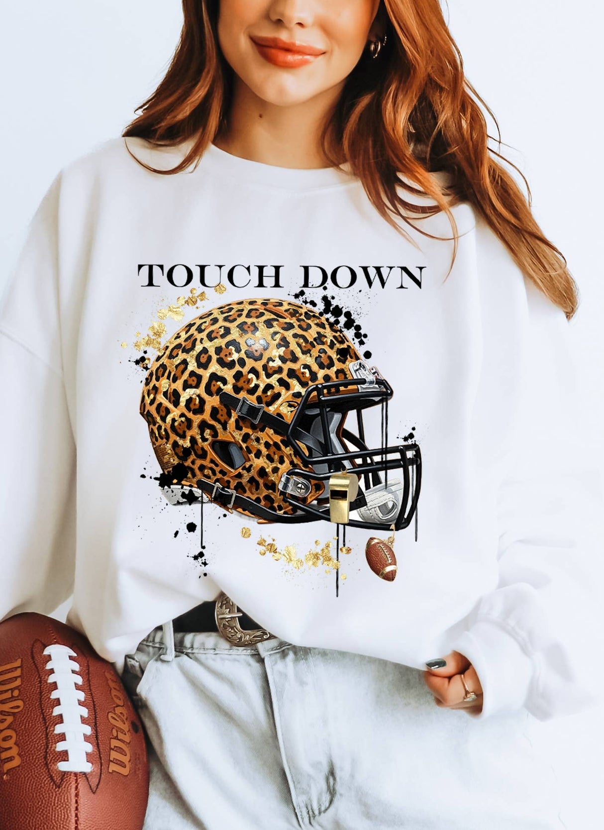 Leopard Touchdown Helmet