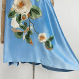 DR685Y Floral Embroidered Backless Suspender Short Skirt