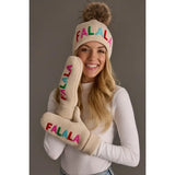 M-588 Beige Fa La La Knit Mittens