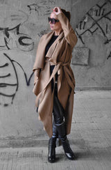 Beige Winter Cashmere Women Coat Victoria