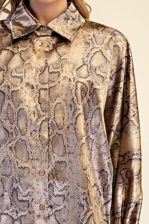 T9529 Animal Print Blouse