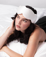 Silk Weighted Sleep Mask- Pearl - Eye Mask