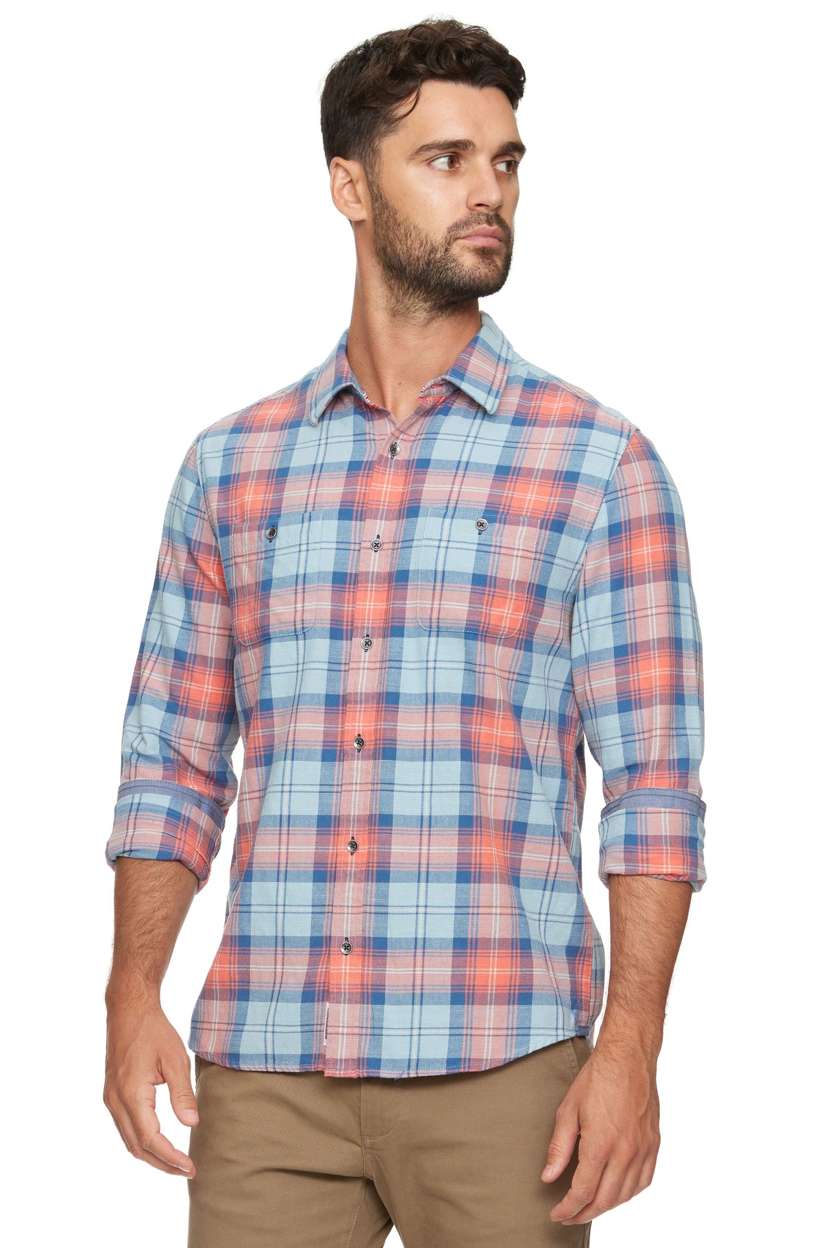 SP23WS1054-PBLCRL-Dble Pocket Shirt