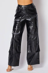 Dawn Metallic Cargo Pocket High Waist Pants (HDP31017) (Copy