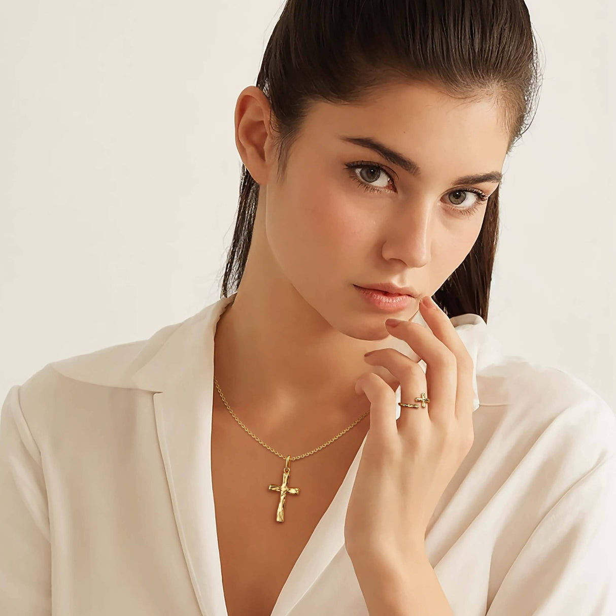 Liquid Cross Necklace