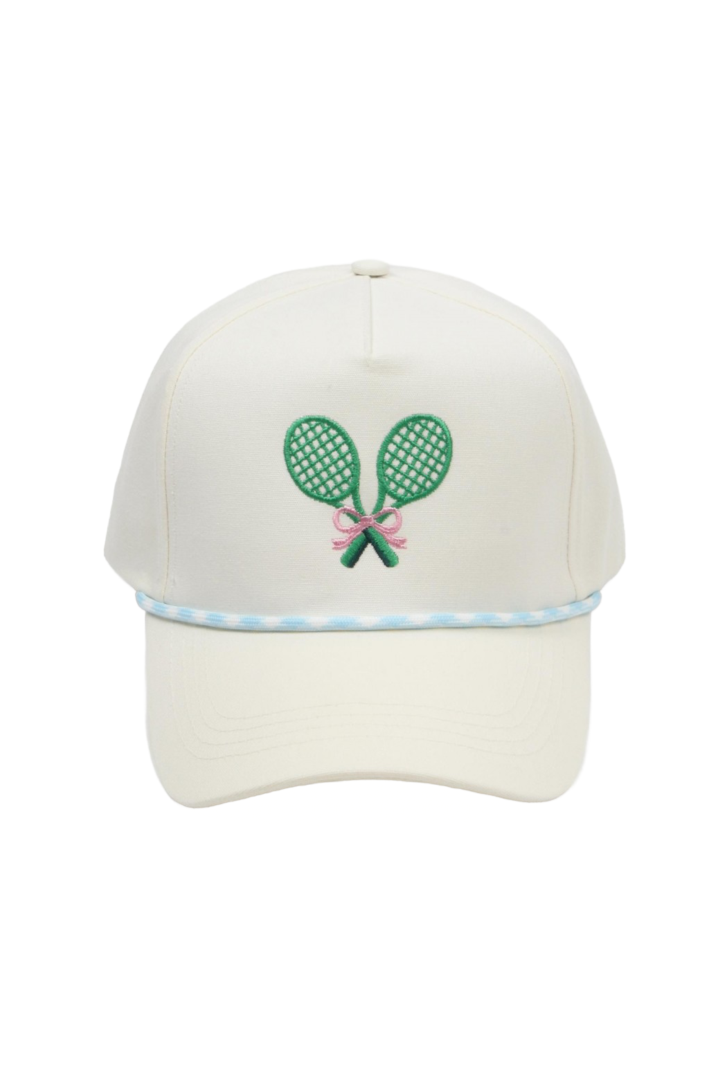 Embroidered Tennis Racquet Cap